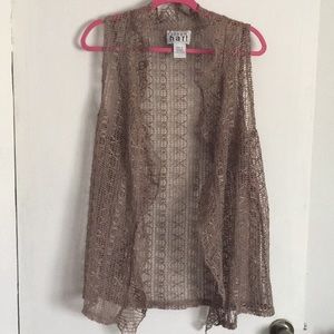 Long crochet vest